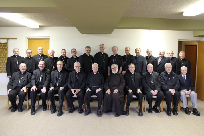Western Canadian Bishops at January 2014 Retreat at Westminster Abbey in Mission, B.C.