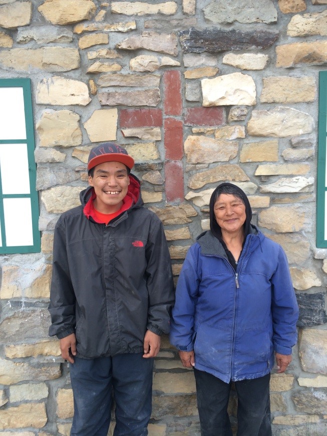 Mary Avalak and Thomas Kaohina are present at a blessing on August 6 – The Feast of the Transfiguration, and also the birthday of Mary’s grandson and Thomas’s friend who passed away this past year – Joanasie Avalak.